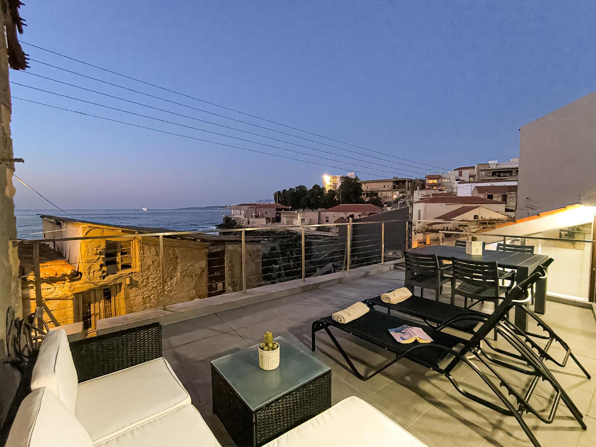 Charming Old Tannery House With Spacious Veranda And Stunning Sea View! Chania  Buitenkant foto