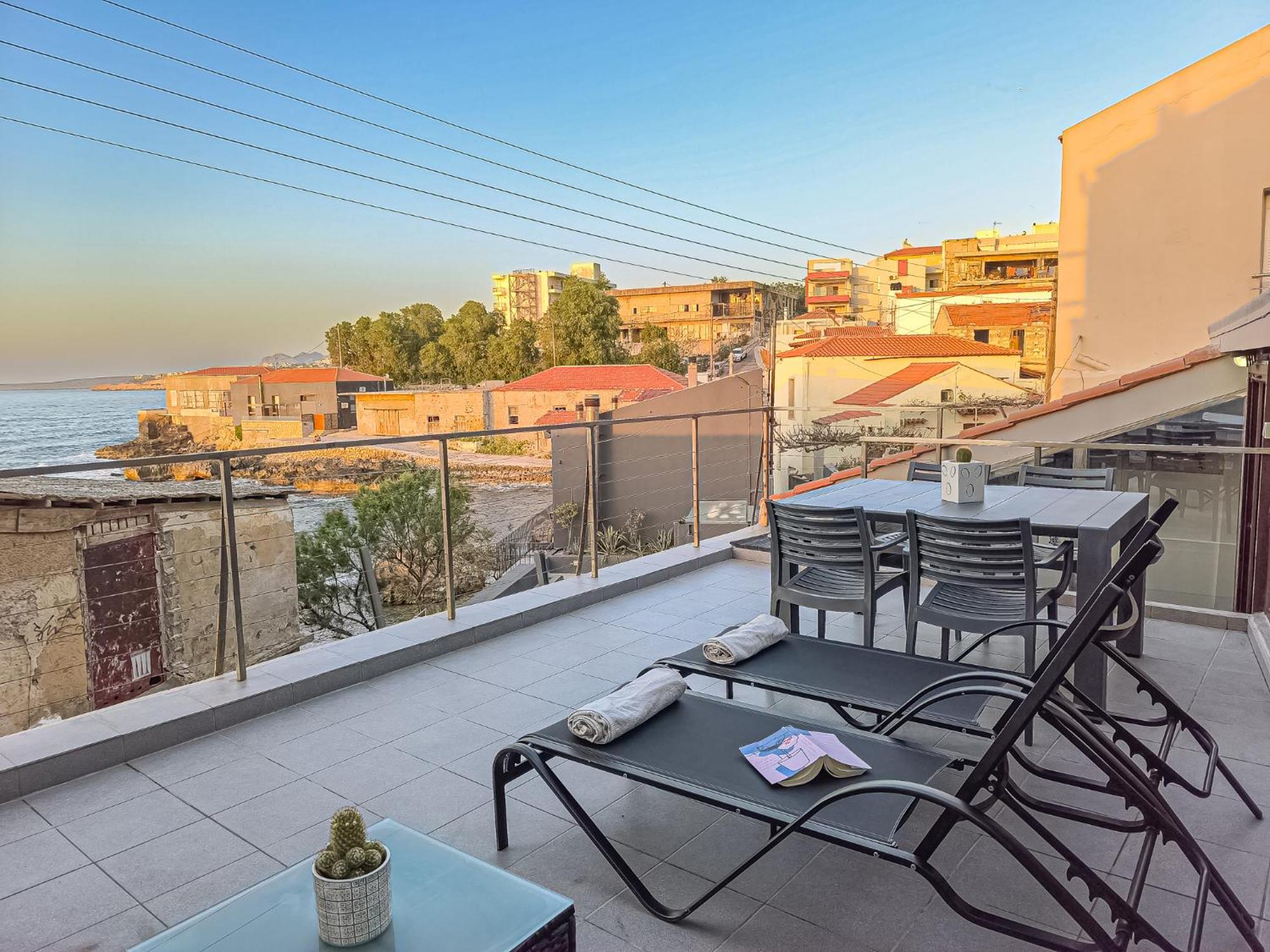 Charming Old Tannery House With Spacious Veranda And Stunning Sea View! Chania  Buitenkant foto
