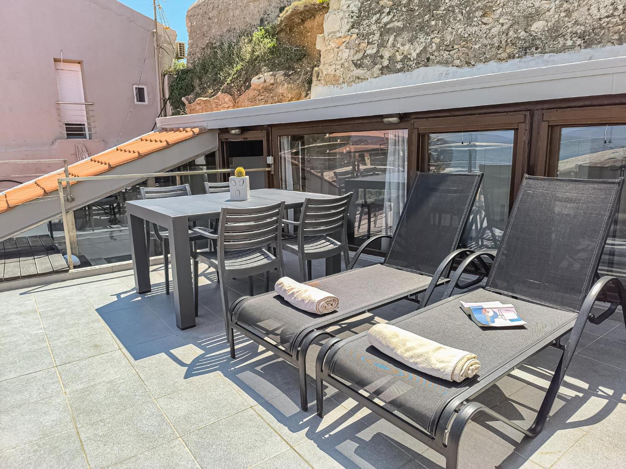 Charming Old Tannery House With Spacious Veranda And Stunning Sea View! Chania  Buitenkant foto